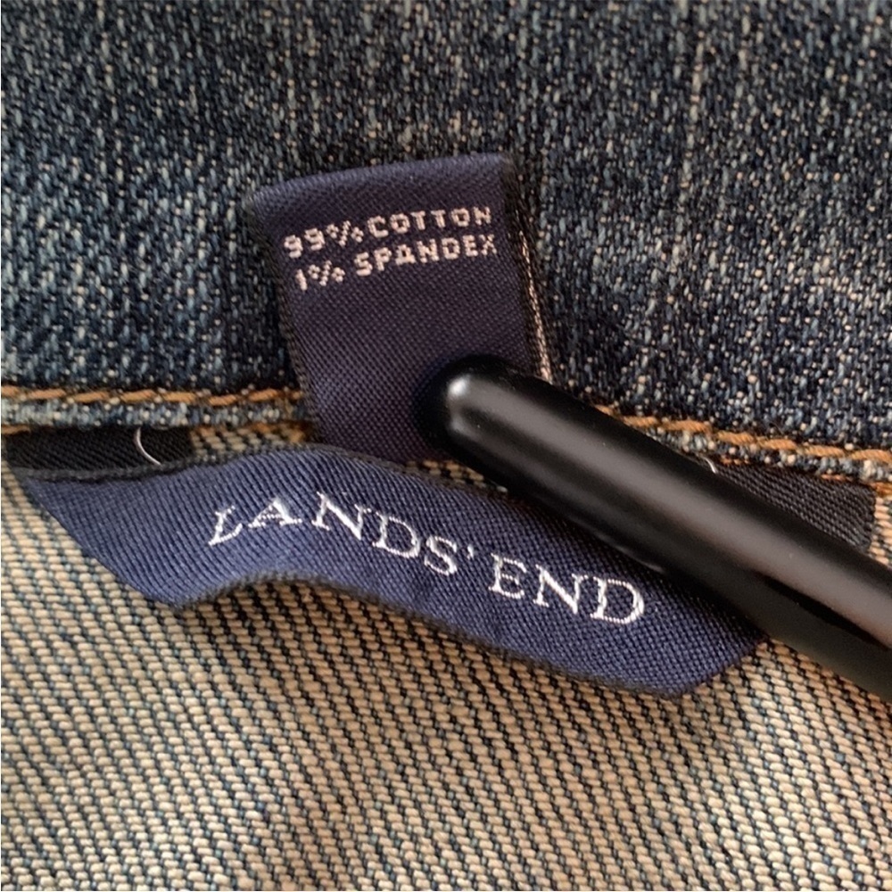 Lands End Women’s Blue Jean Jacket Sz M 10-12 EUC - Picture 7 of 7